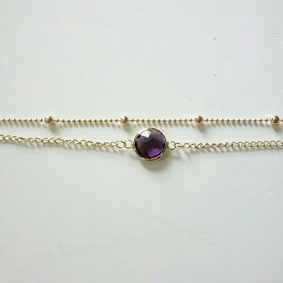 💕4/$25💕2 Layer Purple Crystal Choker - Picture 3 of 8